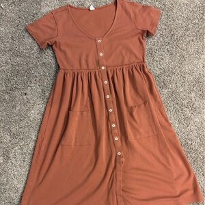 Kate Quinn light Rust Midi Dress